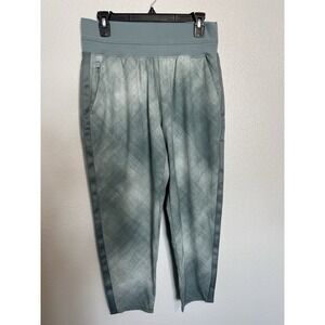 Athleta Nolita Crop Pant Womens 10 Green Slim Tapered Lounge Minimal Travel